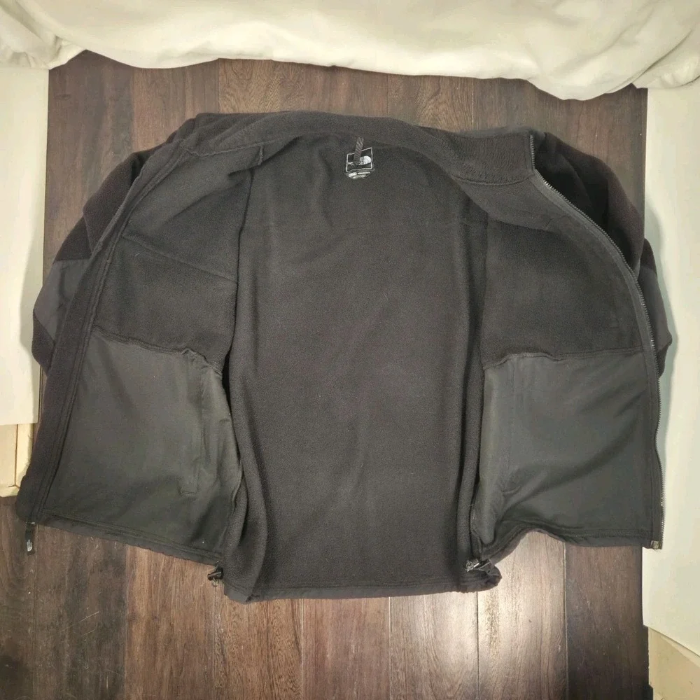 The North Face Denali Jacket Mens XL Black Polartec Fleece Full Zip Hiking Lined